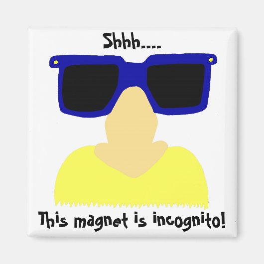 Incognito Mustache & Glasses Magnet (Vorne)