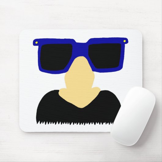 Incognito Mustache & Glasses Mousepad (Mit Mouse)