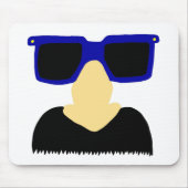 Incognito Mustache & Glasses Mousepad (Vorne)