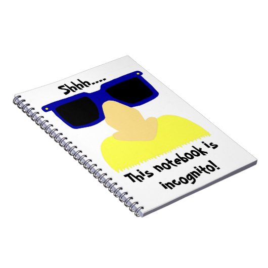 Incognito Mustache & Glasses Notebook Notizblock (Rechte Seite)