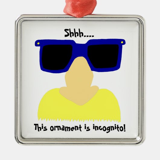 Incognito Mustache & Glasses Ornament (Vorne)