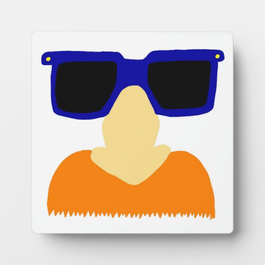 Incognito Mustache & Glasses Plaque Fotoplatte (Vorderseite)