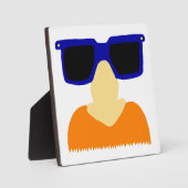 Incognito Mustache & Glasses Plaque Fotoplatte (Vorderseite)
