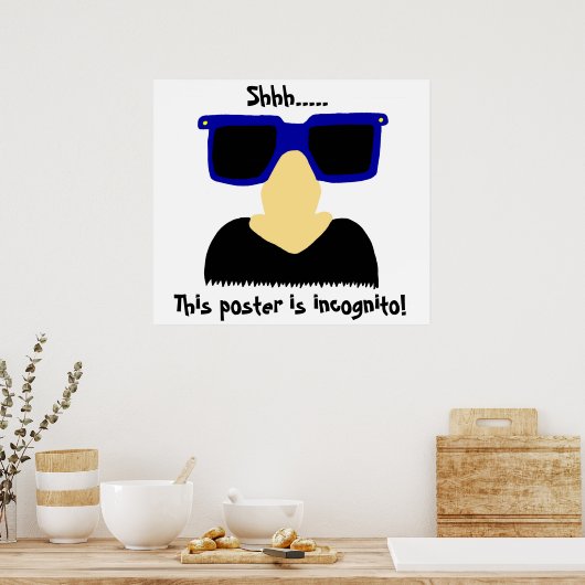 Incognito Mustache & Glasses Poster (Küche)
