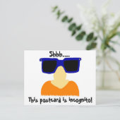 Incognito Mustache & Glasses Postkarte (Stehend Vorderseite)
