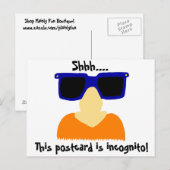 Incognito Mustache & Glasses Postkarte (Vorne/Hinten)