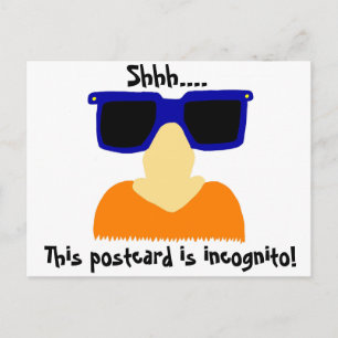 Incognito Mustache & Glasses Postkarte