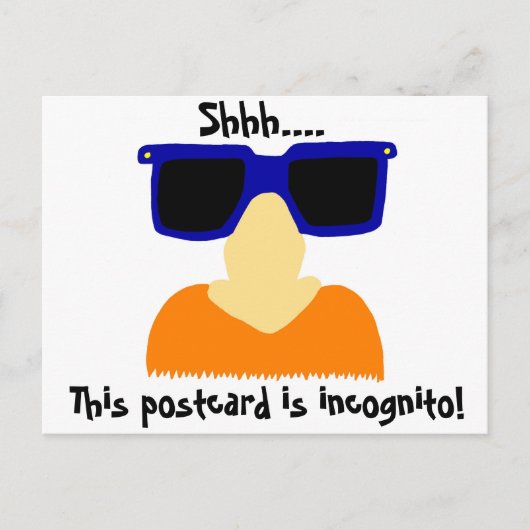 Incognito Mustache & Glasses Postkarte (Vorderseite)
