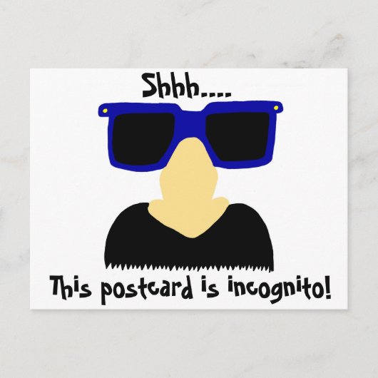 Incognito Mustache & Glasses Postkarte (Vorderseite)