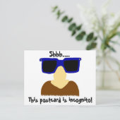 Incognito Mustache & Glasses Postkarte (Stehend Vorderseite)