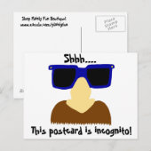 Incognito Mustache & Glasses Postkarte (Vorne/Hinten)