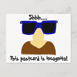 Incognito Mustache & Glasses Postkarte