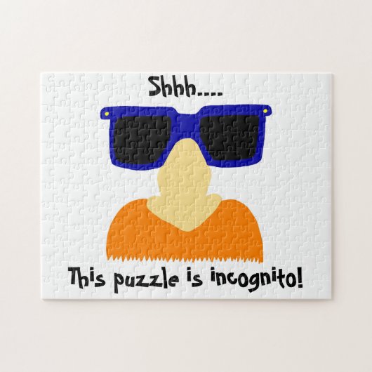 Incognito Mustache & Glasses Puzzle (Horizontal)