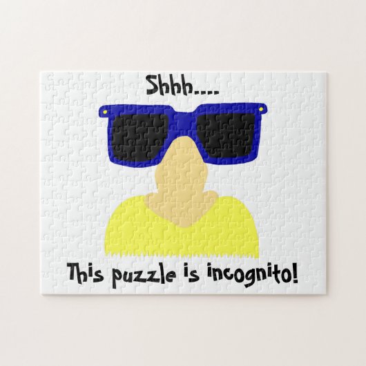 Incognito Mustache & Glasses Puzzle (Horizontal)