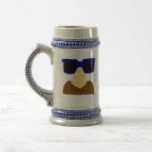 Incognito Mustache & Glasses Stein Bierglas (Links)