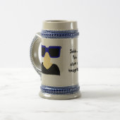Incognito Mustache & Glasses Stein Bierglas (Vorderseite Links)