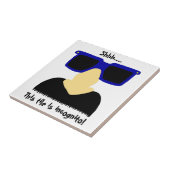 Incognito Mustache & Glasses Tile Fliese (Seite)