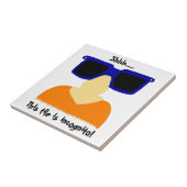 Incognito Mustache & Glasses Tile Fliese (Seite)