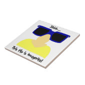 Incognito Mustache & Glasses Tile Fliese (Seite)