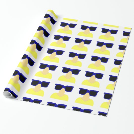 Incognito Mustache & Glasses Wrapping Paper Geschenkpapier (Ungerollt)