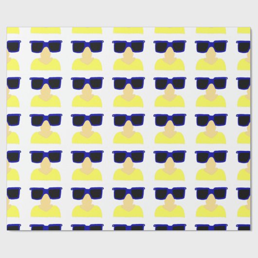 Incognito Mustache & Glasses Wrapping Paper Geschenkpapier (Flach)