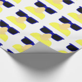 Incognito Mustache & Glasses Wrapping Paper Geschenkpapier (Ecke)