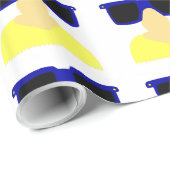 Incognito Mustache & Glasses Wrapping Paper Geschenkpapier (Rolleneckpunkt)