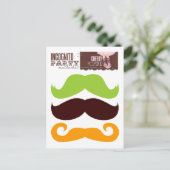 Incognito Party Mustaches 1 Postkarte (Stehend Vorderseite)
