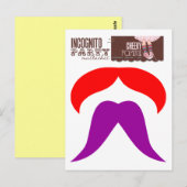 Incognito Party Mustaches 2 Postkarte (Vorne/Hinten)