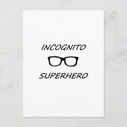Incognito Superhero 01B Postkarte (Vorderseite)