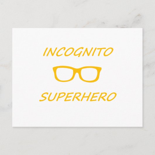 Incognito Superhero 01O Postkarte (Vorderseite)