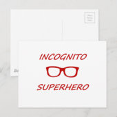 Incognito Superhero 01R Postkarte (Vorne/Hinten)