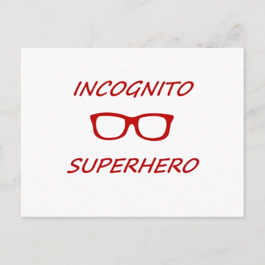 Incognito Superhero 01R Postkarte (Vorderseite)