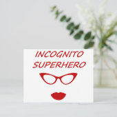 Incognito Superhero 03R Postkarte (Stehend Vorderseite)