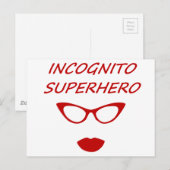 Incognito Superhero 03R Postkarte (Vorne/Hinten)