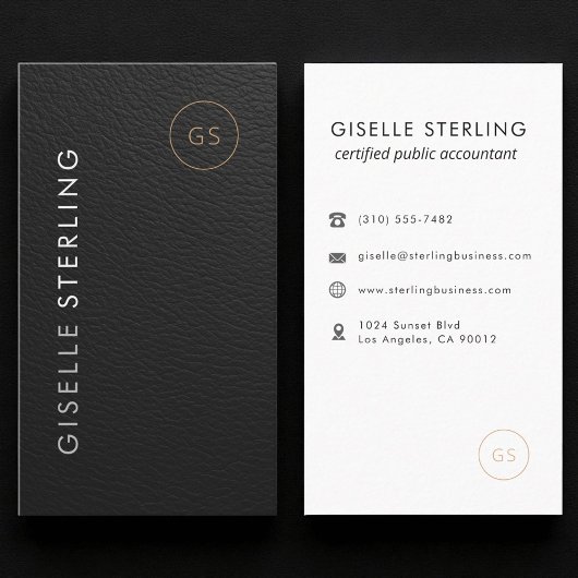 Income Tax Preparer CPA Accountant Faux Leather Visitenkarte