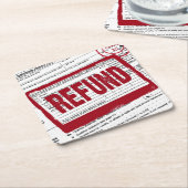 Income Tax Refund Stamp Rechteckiger Pappuntersetzer (angewinkelt)