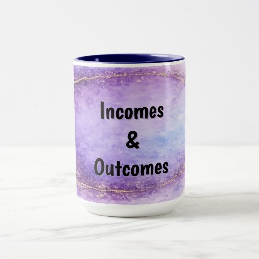 Incomes & Outcomes Mug Tasse (Zentrum)