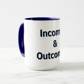 Incomes & Outcomes Mug Tasse (Vorderseite Links)
