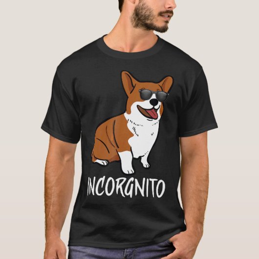 Incorgnito Corgi Welpe Tier Tee (Vorderseite)