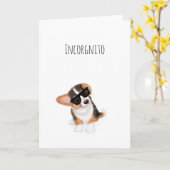 Incorgnito corgi Welpenkarte Karte (Gelbe Blume)
