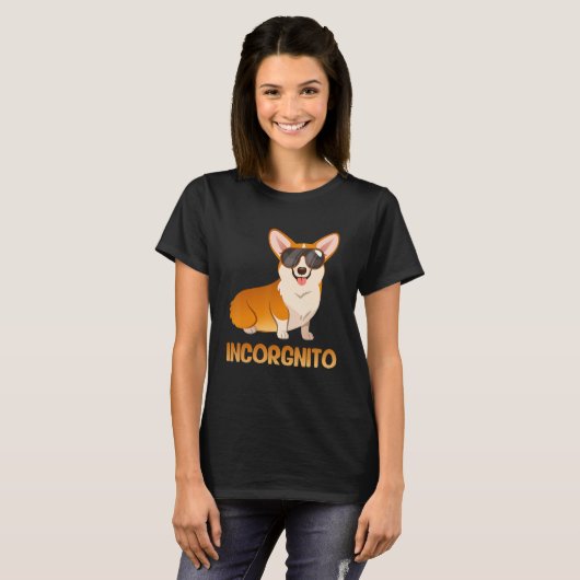 Incorgnito Funny Corgi Dog Lover T-Shirt (Vorne ganz)