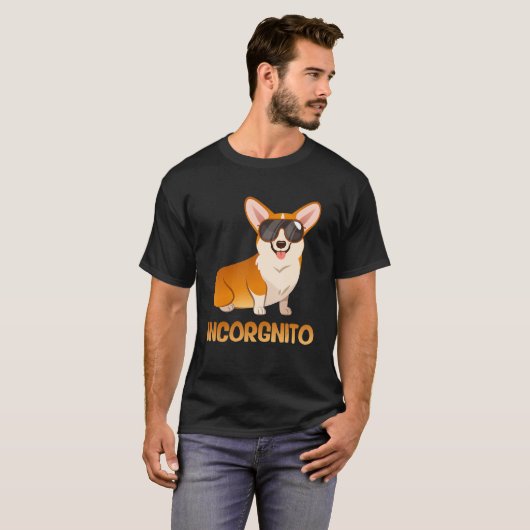Incorgnito Funny Corgi Dog Lover T-Shirt (Vorne ganz)