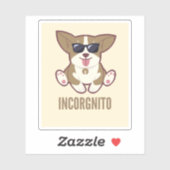 Incorgnito Funny Mops Dog Pet Pub Aufkleber (Blatt)
