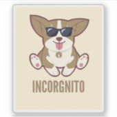 Incorgnito Funny Mops Dog Pet Pub Aufkleber (Vorderseite)
