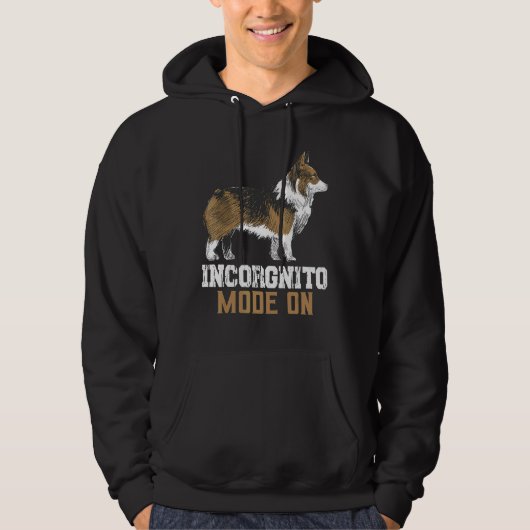 Incorgnito Modus auf Corgi Hund Eigentümer Inkogni Hoodie (Vorderseite)