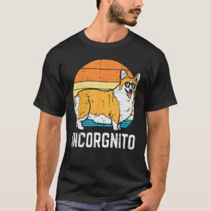 Incorgnito Pembroke Welsh Corgi Retro Haustier Hun T-Shirt