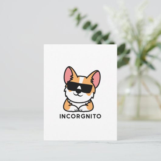 Incorgnito Postkarte (Stehend Vorderseite)