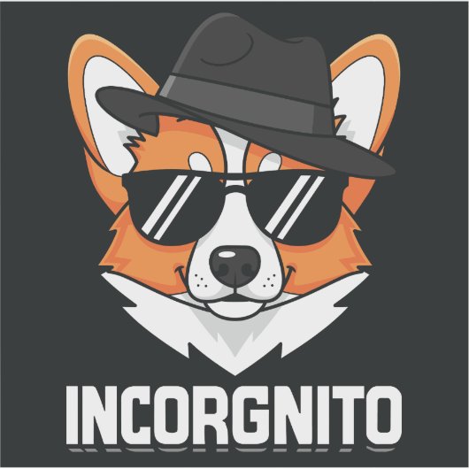 Incorgnito Stealthy Corgi in Shades Aufkleber (Vorderseite)