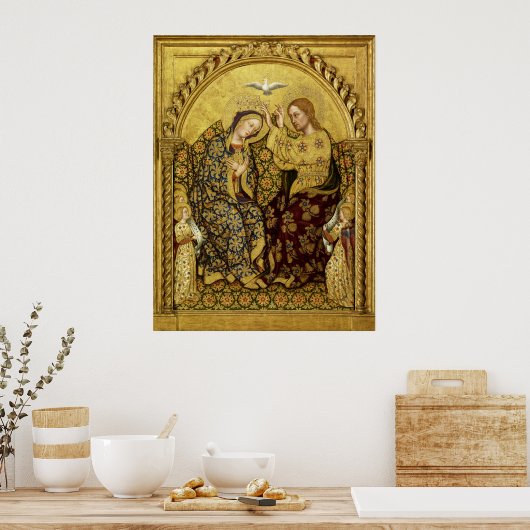 INCORONATION OF VIRGIN by Gentile Da Fabriano Poster (Küche)